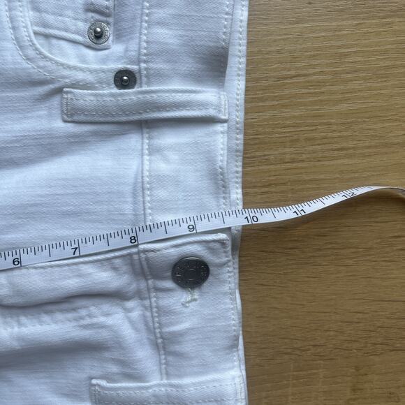 NWT Madewell Mid Rise Flare Crop Jeans Women's Size 28T White Denim - Picture 6 of 11